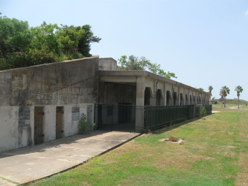 View of Kimble Bunker at Fort Travis, Port Bolivar, Texas.